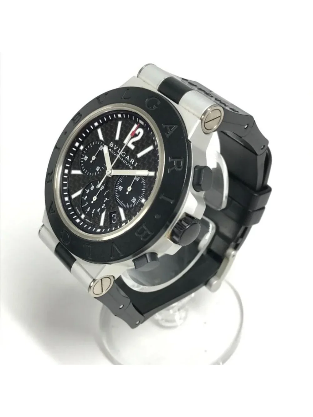 Bvlgari Watch Aluminum Chronograph Black